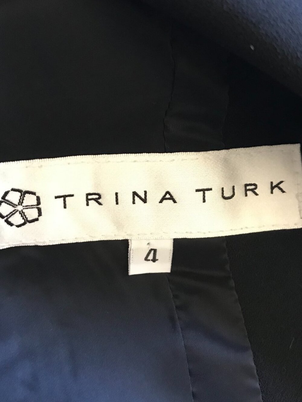 Trina Turk Bee Cape Blazer Jacket Womens 4 Black Crepe Long Sleeve One Button - Picture 7 of 13